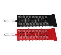 HWGING Compteur de Scores de 18 Trous, 2 Pièces, Tableau de Bord D'entraînement, Accessoire de Compétition, Noir et Rouge