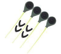 HWGING Ensemble de 4 Mini Cannes à Pêche sur Glace Portables avec Embouts de Canne, Kit D'accessoires de Pêche Ultralégers