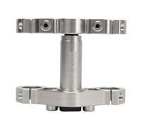 HWGING Ensemble de Pinces à Triple Arbre pour Moto électrique, Amortisseur Avant en Aluminium, pour Losi Promoto MX, 1 / 4 (Argent)