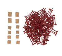 HWGING Kit de clôture en plastique et bois de pêche, 12 mini balles de foin et 50 panneaux de clôture pour animaux