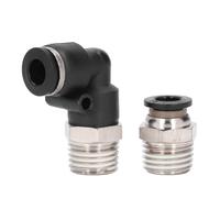 HWGING Kit de Raccords Pneumatiques, Ensemble de Connecteurs de Tuyau D'air à Verrouillage Poussoir de 1/4 Pouces pour Tuyaux en PVC PU PA PE, avec Conception à Dégagement Rapide pour