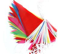 HWGING Lot de 10 Banderoles Colorées, Drapeau Triangulaire de Jardin Réutilisable pour Mariage, Fête D'Anniversaire, Fête Prénatale, Anniversaire, Remise de Diplôme, Décoration de Salle de Classe