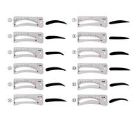 HWGING Lot de 12 pochoirs à sourcils avec sangle de fixation élastique (comme indiqué)