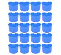 HWGING Lot de 20 bols de nourriture pour oiseaux en plastique pour perroquet et oiseaux (grand bol surdimensionné)