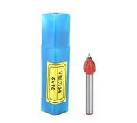 HWGING Mèche de Routeur à Rainure en V, Routeurs à Bois 1/4 Pouces Bits CNC 60 ° Routeur Gravure Travail du Bois 3D Mèche Rainure en V 6X10Mm 1/4"Outil de Coupe Wd Bits Rotatifs Groove