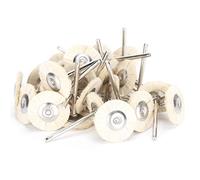 HWGING Mini roue pinceau plate 30 % pour enlever la sculpture du bois - Outil de polissage - Style de bouclage pour les zones de 3 mm de diamètre intérieur - 25 mm de diamètre extérieur (Sheep's Mane)