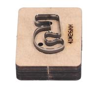 HWGING Moule à découper en forme de chiffre 5, base en bois, métal, matrice creuse pour bricolage, artisanat d'estampage en cuir 41 x 26 mm