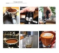 HWGING Tampon à café élastique en Acier Inoxydable, à Pression Constante, à Ressort, 2ème Génération, Noir (51mm/2,0 pouces)