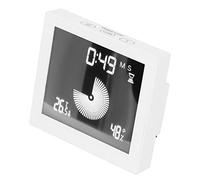 HWGING Thermomètre Multifonctionnel D'horloge de Mètre de Température et d'humidité avec la Fonction de Réveil de Synchronisation Blanc USB 5V 1A