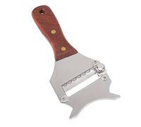 HWGING Trancheuse à Fromage -Fromage Manche en Bois Rasage de Fromage Trancheuse à Couteau en Acier Inoxydable Râpe à Lame de Rasoir Ondulée Pratique pour à Pâte Dure