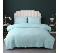 HWHHDQL Couvre-lit matelassée, jeté de lit Broderie Ginkgo Biloba en 100% Cotton, Dessus de Lit 2 Personnes Couverture de lit Couvre Lit Dessus de Lit Luxe Parure de Lit Léger Mieux(Blue)