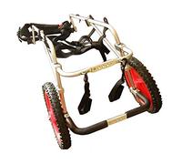 HWhome Réglable Fauteuil Roulant pour Chien/Animaux Handicapés，Animaux De Compagnie Poids Léger Facile à Assembler Chariot pour Chien Réadaptation des Pattes Arrière pour Petit Chien(Size:M)