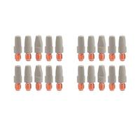 HWIREUIGT 20 Pièces 36KD Embouts de Contact de Soudage Revêtement Protecteur M8 Embout de Buse à Gaz 1,0 mm Torche de Soudage MIG Pièces D'Outils de Soudage