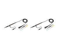 HWIREUIGT 2X 200Mhz Oscilloscope Probe Clip Scope Test BNC End Probe P2200 10X / 1X Noir avec des Kits D'Outils de Réglage