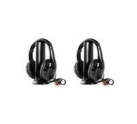 HWIREUIGT 2X Casque Radio sans avec Base émetteur 5 en 1 TV TV Casque sans pour Ordinateur Mh2001