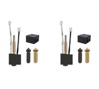 HWIREUIGT 2X Hotend pour -3 Combo Kit D'Extrudeuse de Tête d'impression Bloc Chauffant Thermistance de Cartouche Chauffante avec Buses Supplémentaires de 0,4 Mm