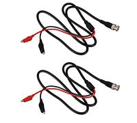 HWIREUIGT 2X P1011 Bnc Q9 Mâle Double Dot Crocodile Oscilloscope Sondes de Test de Câble Sondes 1M