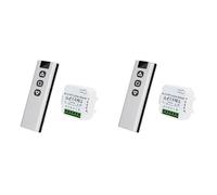 HWIREUIGT 2X Tuya WIFI Commutateur de Rideau Intelligent APP Commutateur de Contrôleur de Moteur de Synchronisation 433 Mhz Télécommande Store Enrouleur Électrique