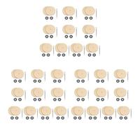 HWIREUIGT 30 Ensembles de Connecteurs de Joints de Poupée, Joints à Goupilles Fendues et Disques en Panneaux de Fibres de Bois, Boulons D'Engagement Mobiles, Accessoires de Poupées, 12 mm