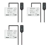 HWIREUIGT 3X Interrupteur Intelligent Tuya Zigbee 1 Gang avec Capteur de Température et D'Humidité, Application Tuya Smart Life, Relais à Contact Sec Passif AC85-250V