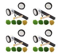 HWIREUIGT 4X Kit de Flocage Applicateur D'Herbe Statique Mini Machine de Flocage ABS avec PoignéE AntidéRapante pour Bricolage Table de Sable de ModéLisation ScéNique