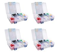 HWIREUIGT 4X Kit de Modèle Moléculaire, Ensemble de Chimie Moléculaire Organique, Kit de Modèle D'Élément Atomique pour les Leçons, Kit de Construction de Structures