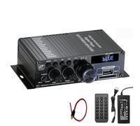 HWIREUIGT Amplificateur de Son Bluetooth HiFi 2 Canaux AK380 pour Système Audio de Karaoké de Voiture, Prise UE