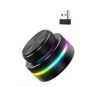 HWIREUIGT Clavier à Double Bouton à Trois Modes avec Éclairage RGB, Fonctionnalité de Direction Inversée, Contrôle du Volume Bluetooth à Bouton, Noir.