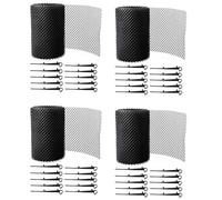 HWIREUIGT Crépine 4 Set Gouttière Garde Grille Protecteur Écran Rouleau Anti-Chute Feuille Garde Feuille Protection Couverture pour Gouttière