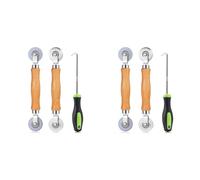 HWIREUIGT Ensemble D'Outils de Moustiquaire de 6 Pièces, Outil de Rouleau Cannelé de Moustiquaire de Fenêtre, Kit de Réparation de Porte Moustiquaire de Changeur de Pression D'Écran,