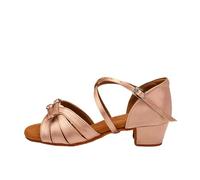 HWJFDC Chaussures De Danse Femme Chaussures de Danse for Enfants, Filles, Femmes, Sandales Latines, Chaussures Salon, Tango Moderne, d'entraînement à la Salsa(3.5cm Light Pink,27 (18.5cm))