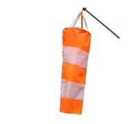HWJFDC Girouette 80/100/150 Manche à Vent extérieure Direction du imperméable l'eau réfléchissant girouette Anti-déchirure for Jardin Ferme(Orange White,1.0M)