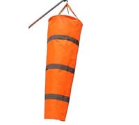 HWJFDC Girouette 80/100/150 Manche à Vent extérieure Direction du imperméable l'eau réfléchissant girouette Anti-déchirure for Jardin Ferme(Orange,1.5M)