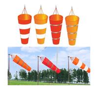 HWJFDC Girouette Manche à Vent extérieure, Mesure de la Direction du, Ceinture réfléchissante, girouette Anti-déchirure, for aéroport, Aviation, Jardin, Ferme, 60/80/100cm(Red-White-M)