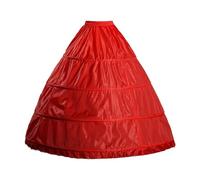 HWJFDC Jupon Sous Robe Femme Jupon rouge trapèze à 4 cerceaux en crinoline for robe de mariée