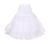 HWJFDC Jupon Sous Robe Femme Jupons style fleur for femmes, crinoline, tutu intérieur, jupe bouffante Cancan sous les robes de mariée(WHITE)