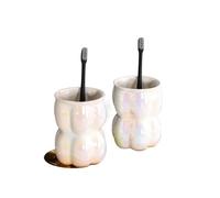 HWJFDC Salle De Bain Accessoire Ensemble de décoration Salle Bain Luxe en céramique, gobelet for Bouche, Bouteille Lotion, sous-Bouteille, Accessoires for Gel et shampoing(White.3pcs)