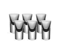 HWJFDC Verre Shooter Lot de 12/6/2 Verres à Liqueur de 15 ML, Verres à Liqueur à Fond épais, Verres Transparents, Verres à Liqueur forts, Petits Verres à vin Baijiu(6pcs)