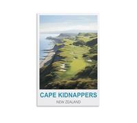 HWJJUII Poster de voyage vintage Cape Kidnappers Nouvelle-Zélande 40 x 60 cm - Impression d'art moderne pour chambre à coucher