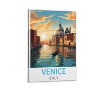HWJJUII Poster de voyage vintage sur toile de Venise Italie - 30 x 45 cm - Affiches murales modernes pour chambre à coucher