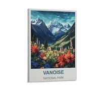 HWJJUII Poster vintage de voyage sur toile représentant le parc national de la Vanoise (30 x 45 cm) - Décoration murale pour chambre à coucher