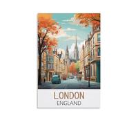 HWJJUII Poster vintage sur toile pour chambre à coucher Motif Londres Angleterre 40 x 60 cm