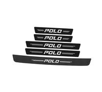 HWLHWTSN 5 Pièces Protection Seuil de Porte de Voiture, pour VW Polo 6R 6N 6N2 6C 9N 9N3 Rline Plinthes pour Auto Kick Plates Anti-Rayures Protecteur PéDale