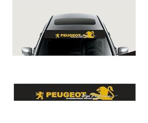 HWLHWTSN Autocollants de Pare-Brise Avant de Voiture, pour indshield Sticker for Peugeot 2008 206 207 3008 301 307 308 4008 RCZ Pare-Brise Bandes Pare-Soleil, Stickers décoratifs personnalisés