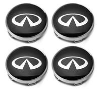 HWLHWTSN Voiture Cache Moyeu pour, Infiniti FX35 Q50 Q30 ESQ QX50 QX60 QX70 Ex JX35 G35 G37 60mm Résistant Corrosion Étanche Anti-poussière Cache Moyeux Cache de Roue Centrale, Accessoires Voitures