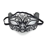 Hworks Demi-masque de cosplay en métal pour Halloween