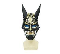 Hworks Genshins Masque Xiao en latex pour fête d'Halloween