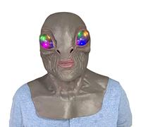 Hworks Masque d'alien en latex - Masque intégral effrayant pour cosplay - Accessoire pour fête d'Halloween