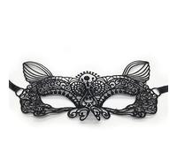 Hworks Masque de cosplay en dentelle Foxy Demi-visage Demi-visage Demi-masque de cosplay pour Halloween