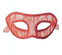 Hworks Masque de cosplay en dentelle rouge transparent en PVC Demi-masque Accessoires de costume